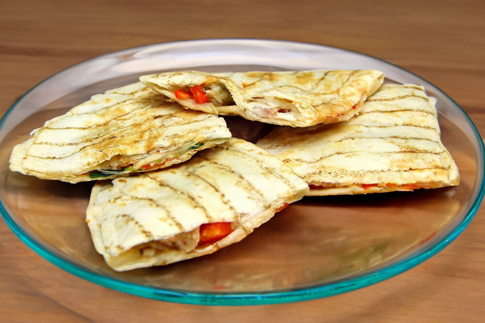 Homemade Chicken and Cheese Quesadilla