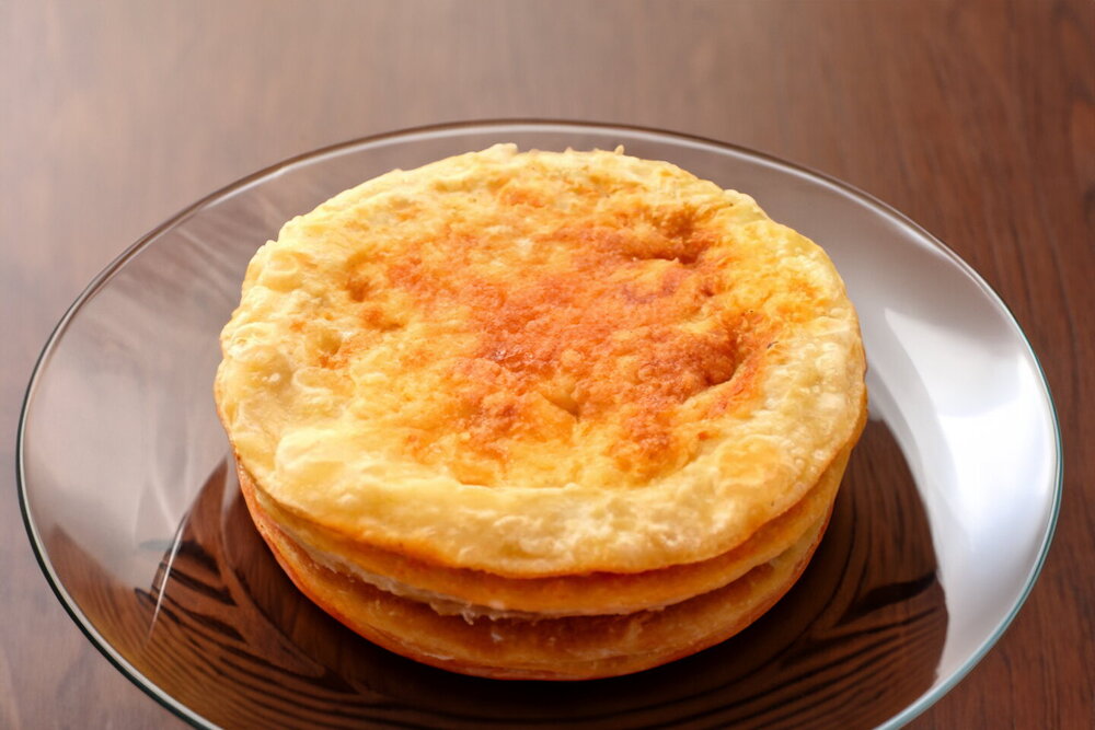 Flatbreads with Meat in a Skillet
