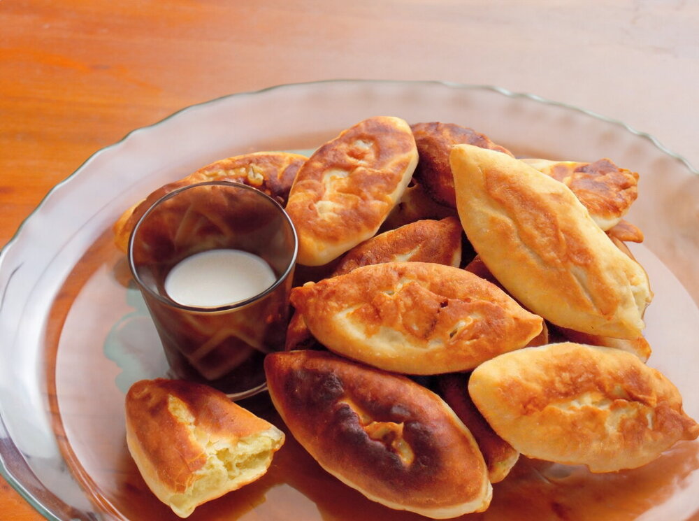 Fried Yeast Hand Pies in a Skillet