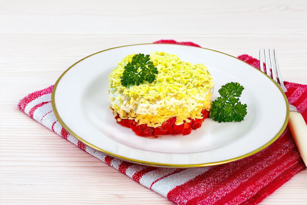 Tomato, Cheese, and Egg Salad