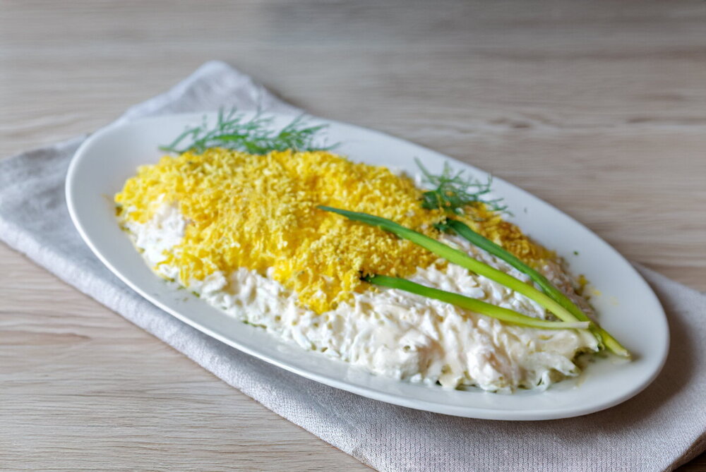 Mimosa Salad with Sprats
