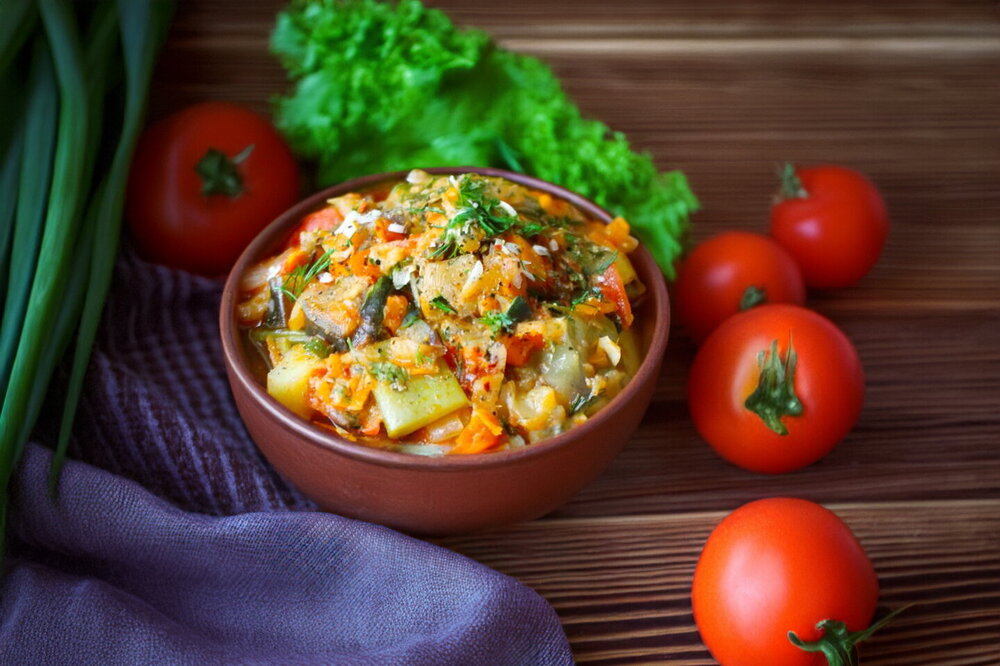 Vegetable Stew in a Pot