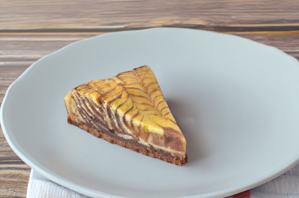Zebra Cake with Sour Cream in the Oven