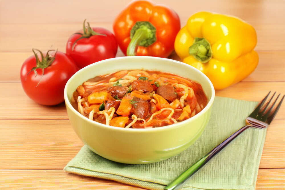Uzbek-Style Beef Noodle Stew