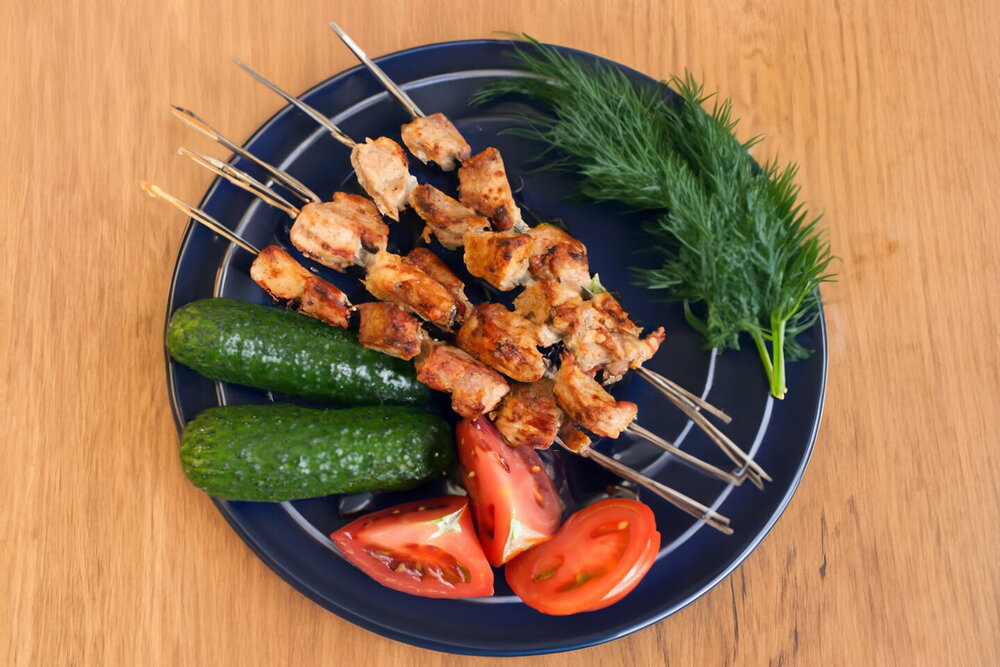 Pork Skewers in an Electric Skewer Grill
