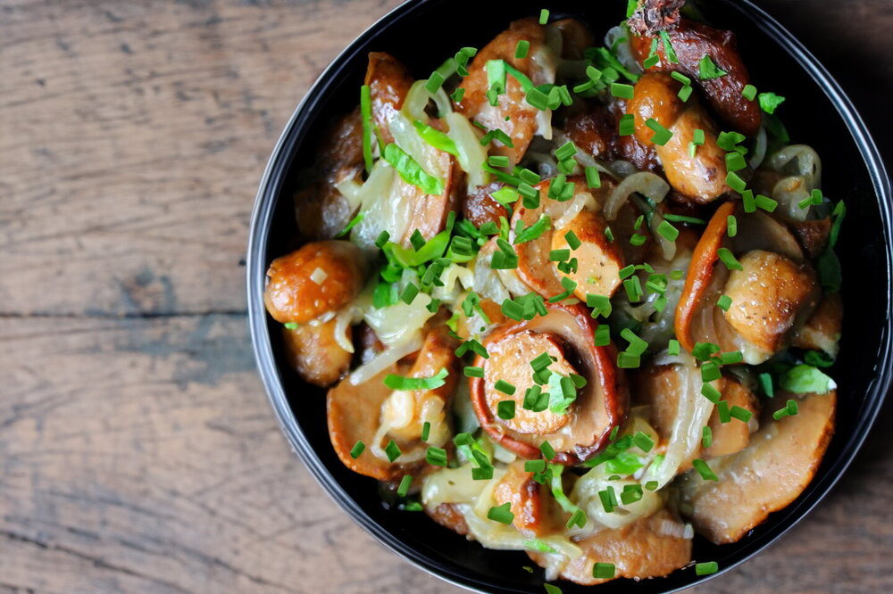 Pan-Fried Slippery Jack Mushrooms