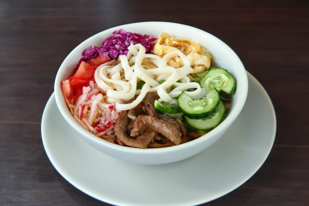 Korean-Style Cold Noodle Soup with Meat