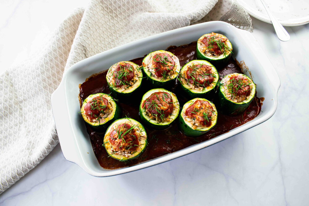 Zucchini cabbage rolls