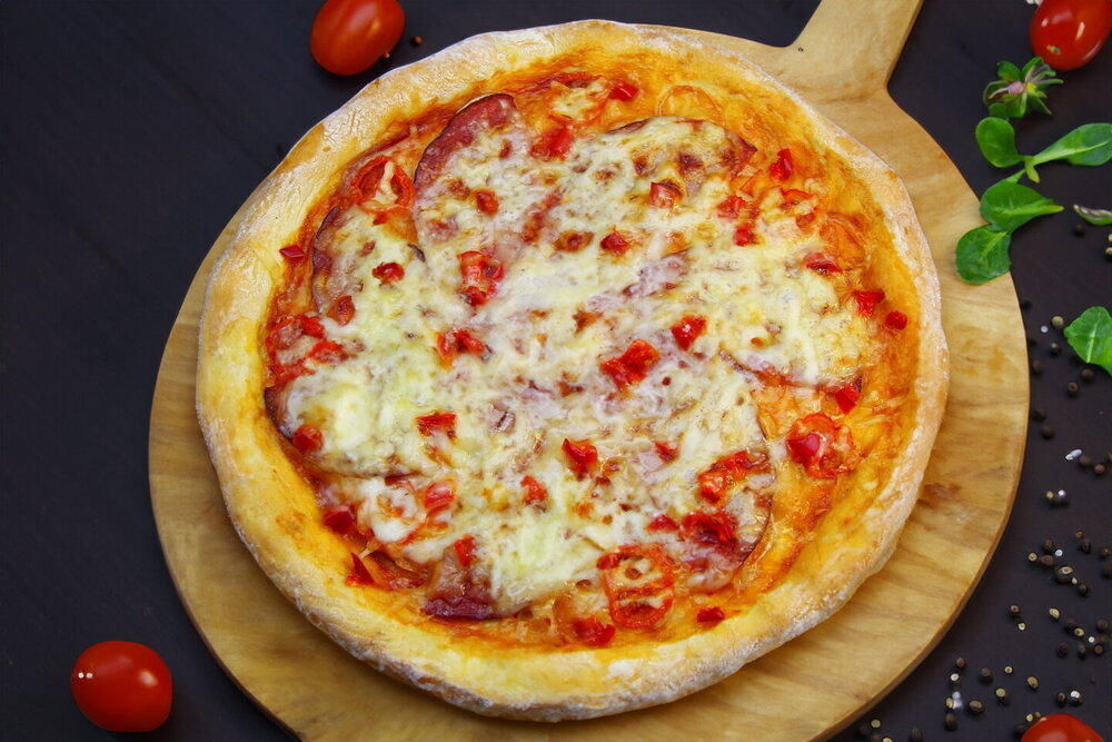 Oven-Baked Kefir Pizza Without Yeast