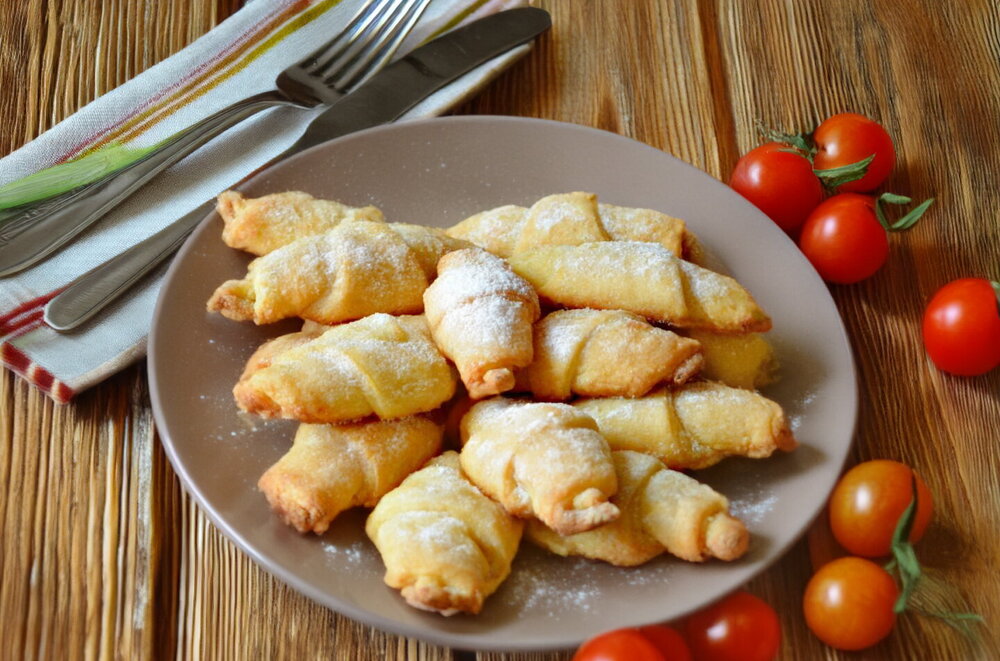 Curd Cheese Dough Cookie Tubes