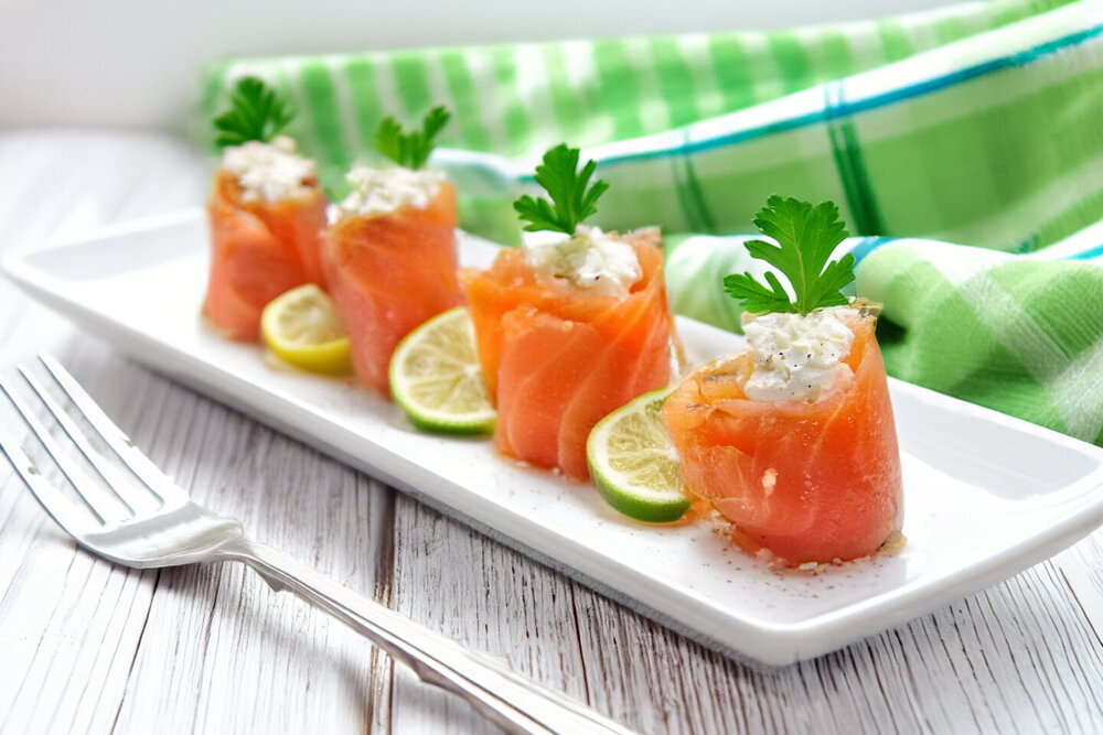 Salmon Rolls with Cream Cheese