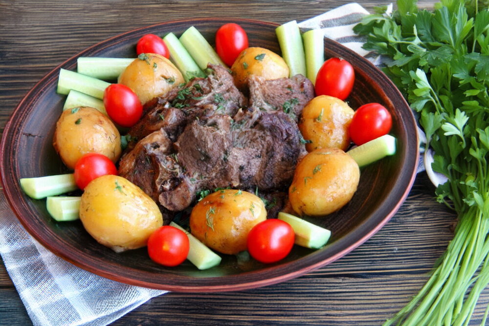 Uzbek-Style Lamb Kazan Kebab with Potatoes