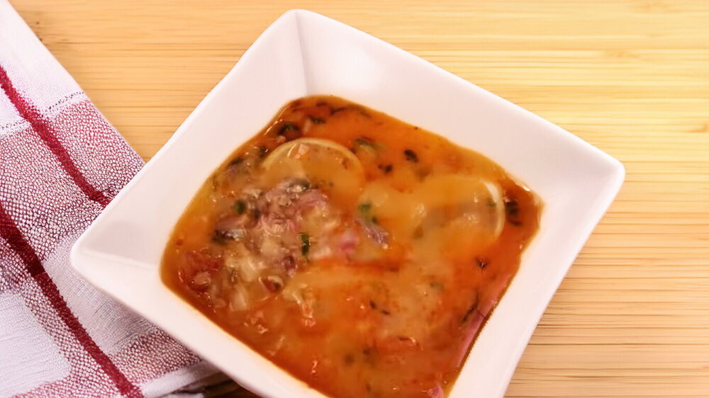 Mixed Meat Solyanka with Pork, Beef, and Chicken