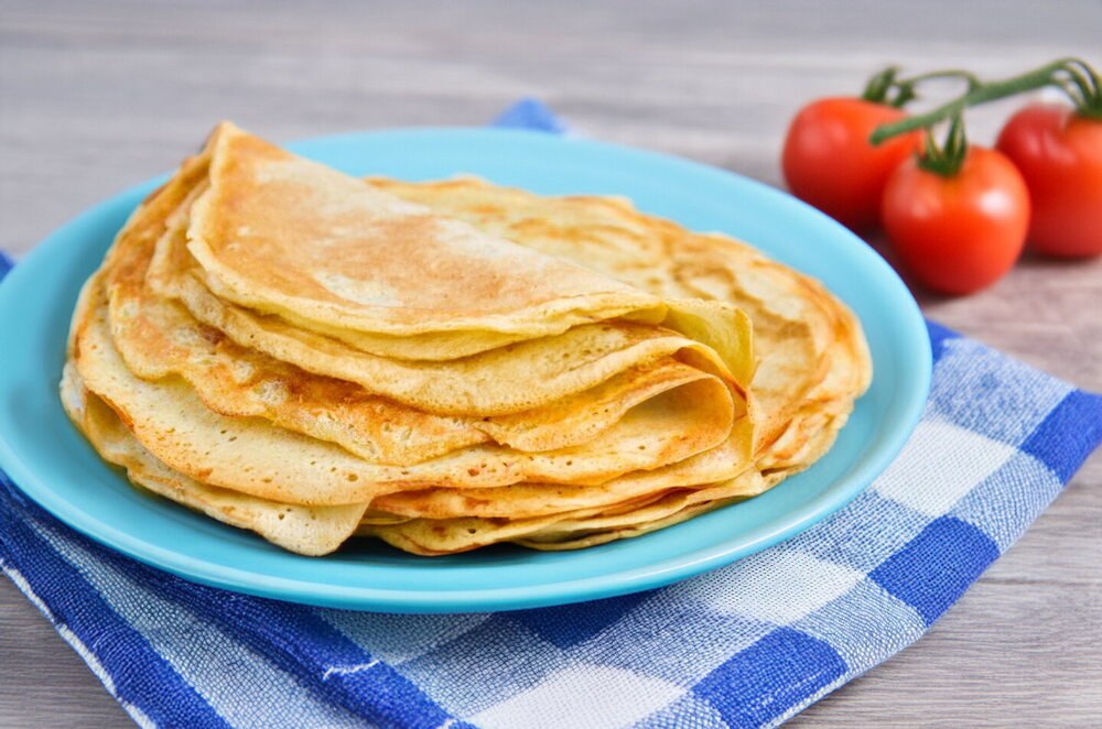 Thin Eggless Pancakes Made with Water