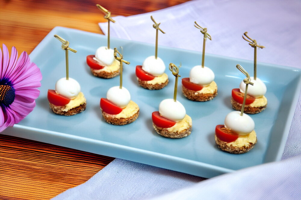 Quail Egg Appetizer Skewers