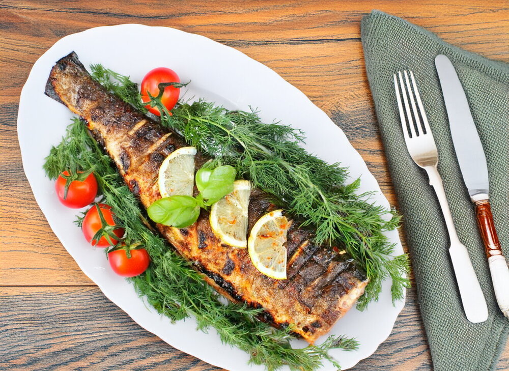 Charcoal-Grilled Pink Salmon