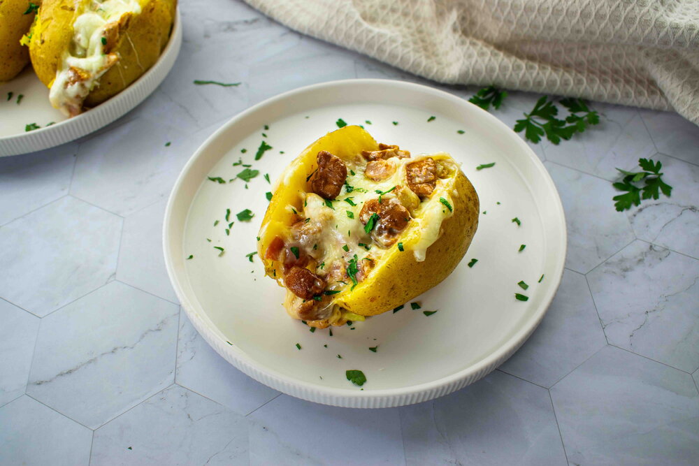  Potatoes stuffed with chanterelles