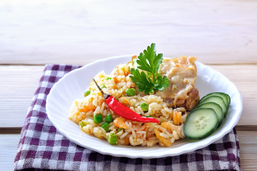 Chicken with Shrimp and Rice