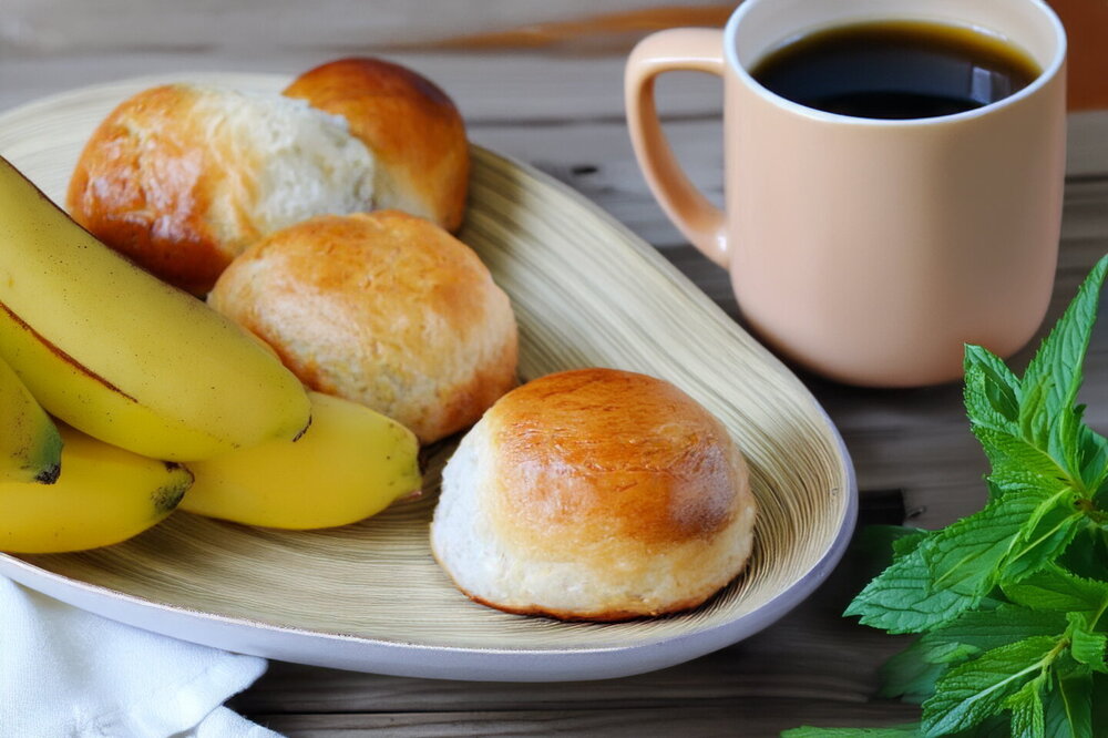 Soft Banana Yeast Buns