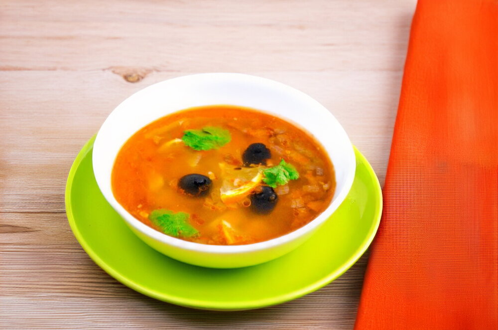 Multicooker Sausage and Pickle Soup