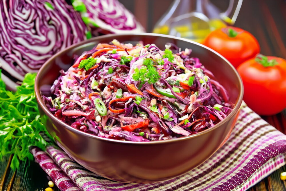 Bean and Cabbage Salad