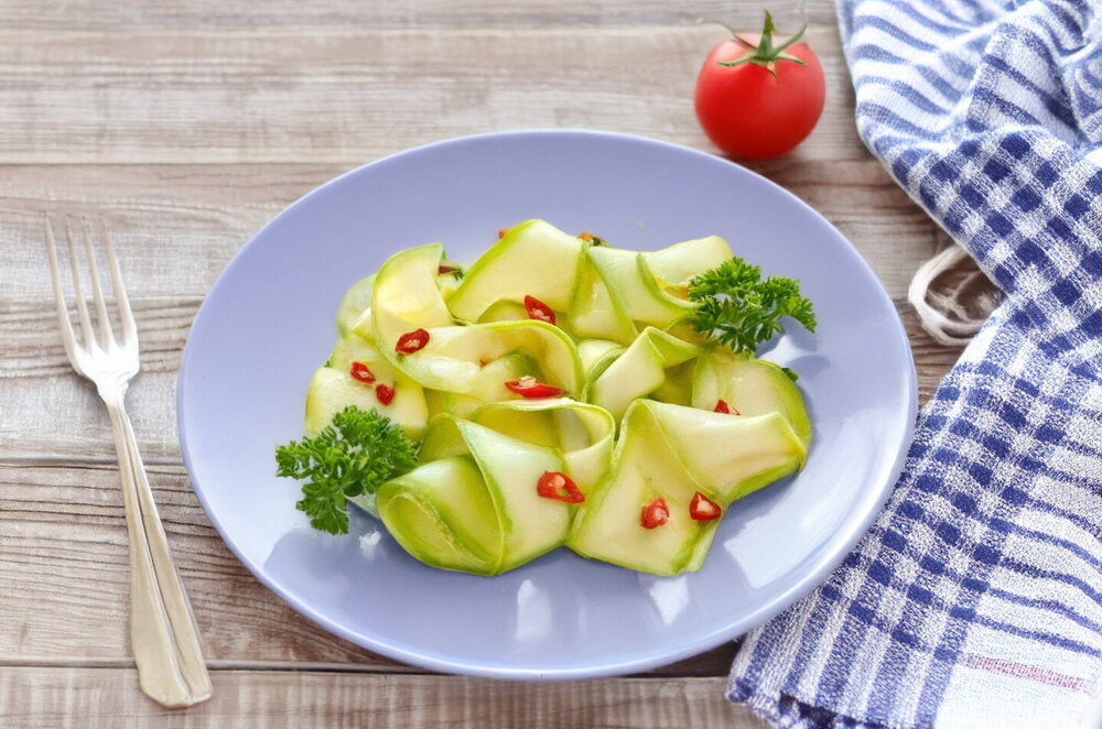 Quick-Marinated Zucchini Ribbons