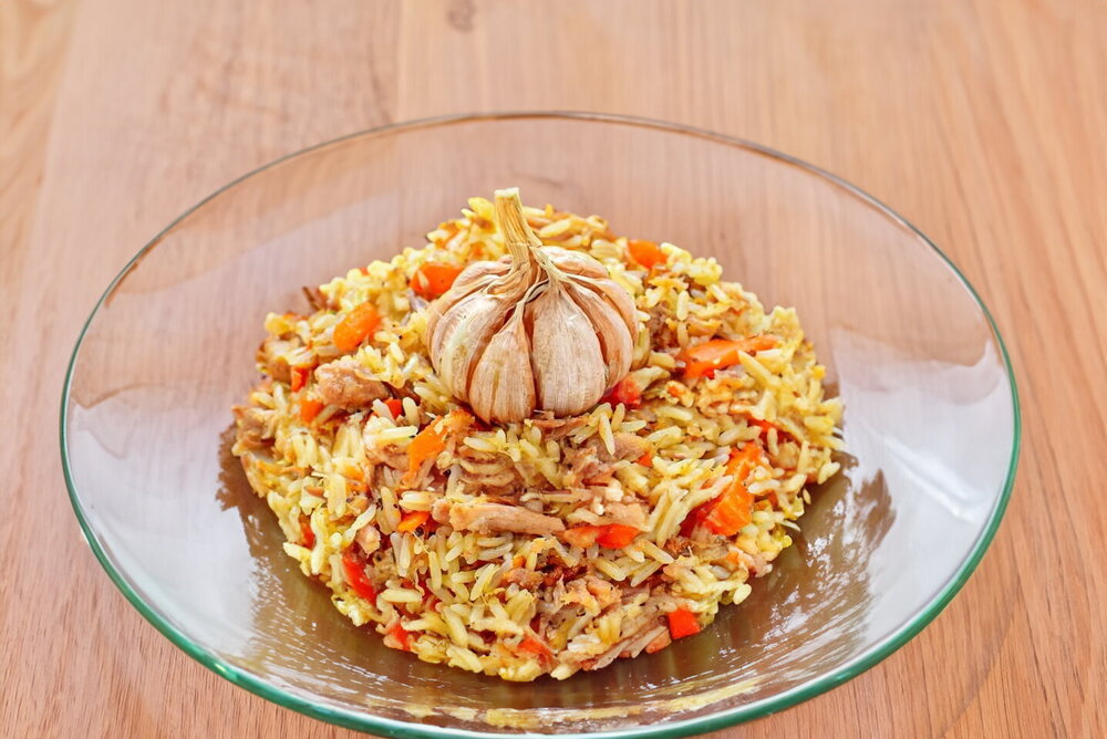 Pilaf with Canned Stewed Meat