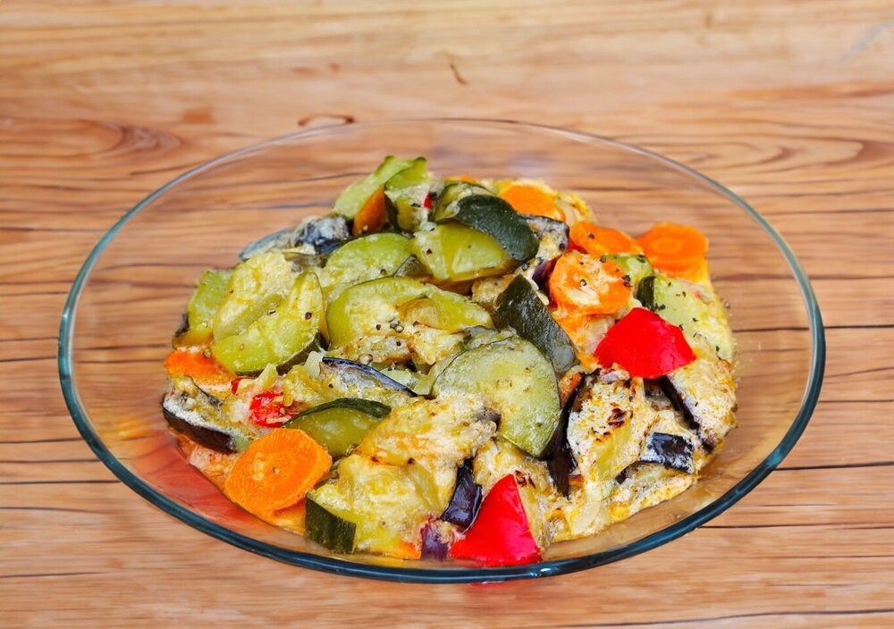 Vegetables Braised in Sour Cream