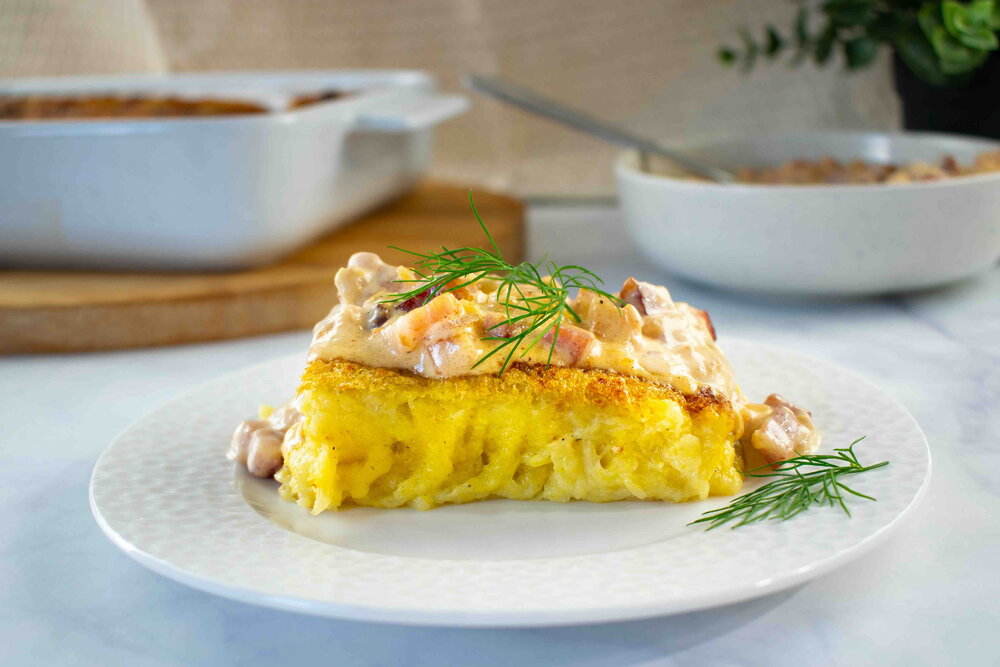 Fluffy Potato and Pumpkin Bake