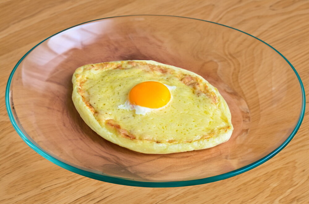Quick Skillet Khachapuri with Cottage Cheese