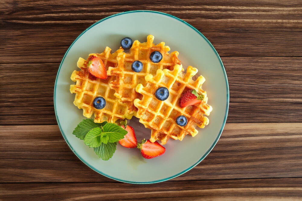 Cottage Cheese Waffles with Rice Flour