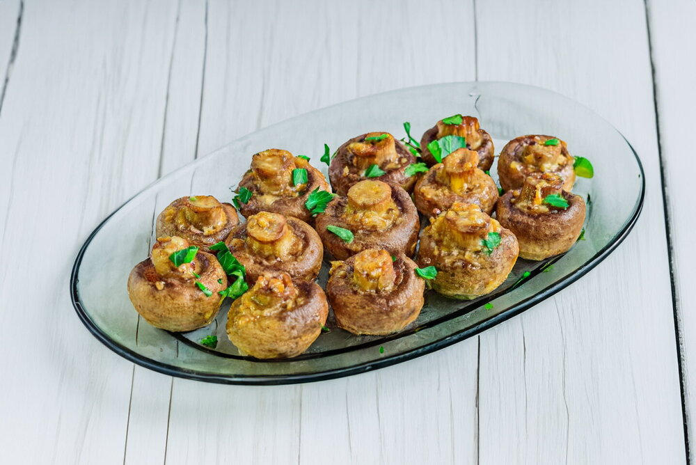 Whole Baked Mushrooms in Soy Sauce