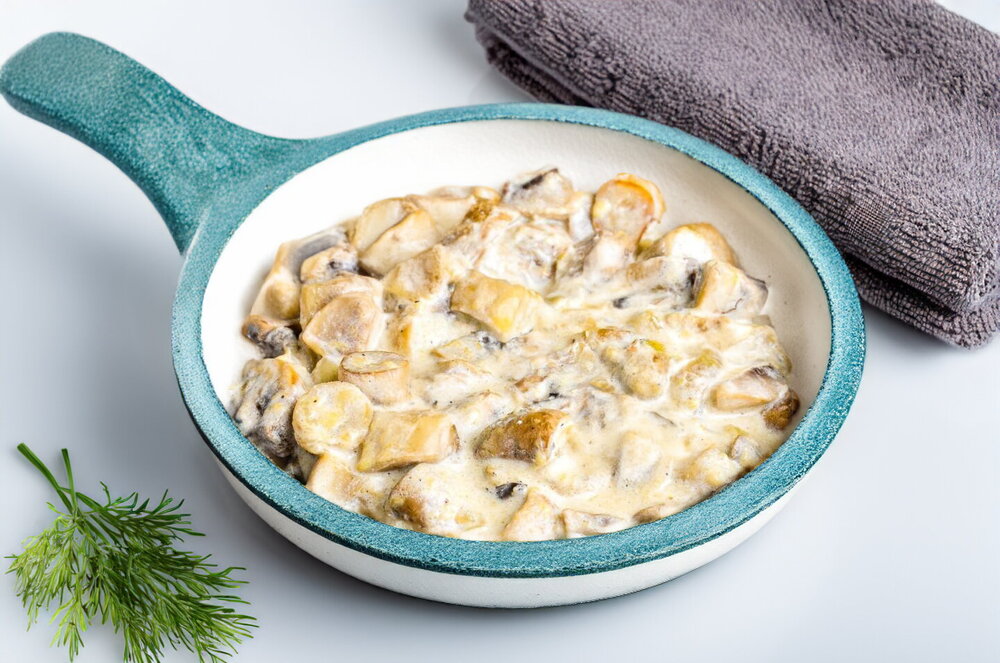 Creamy Mushrooms with Cheese