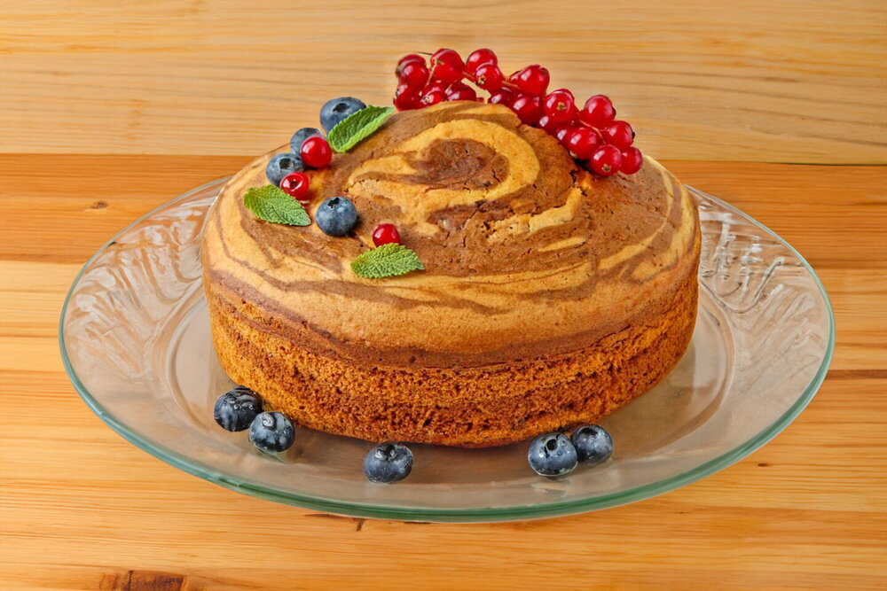 Zebra Cake without Sour Cream