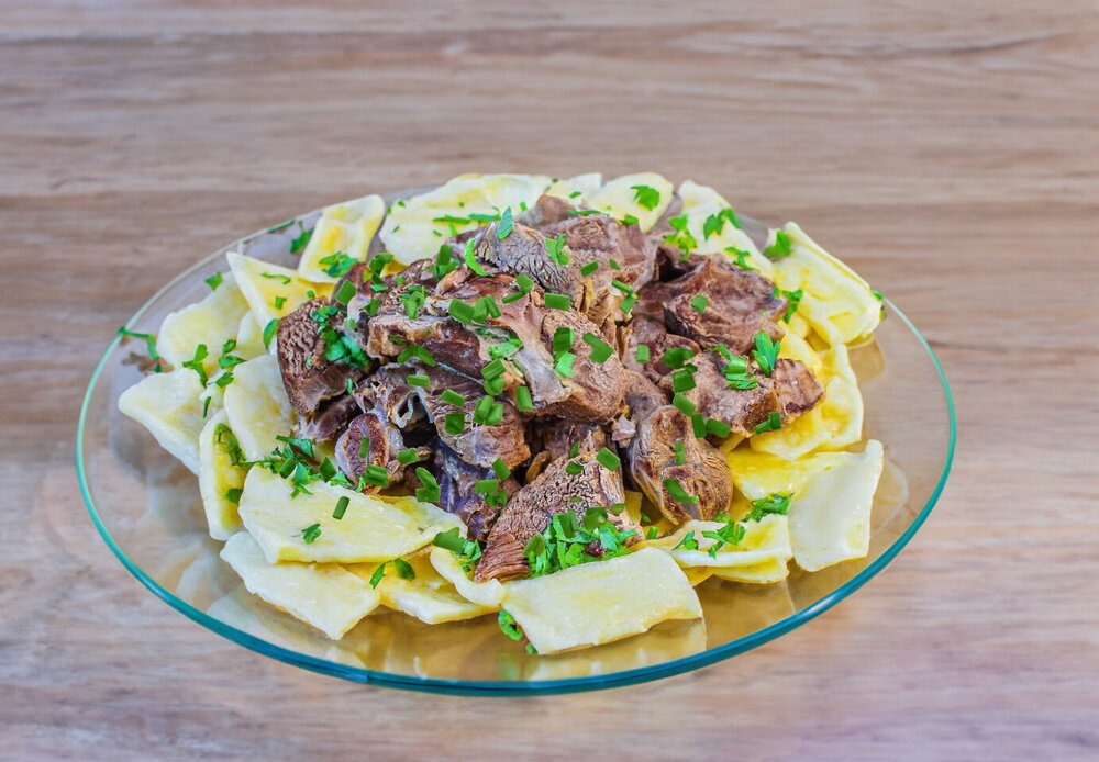 Chechen-Style Meat and Dumplings