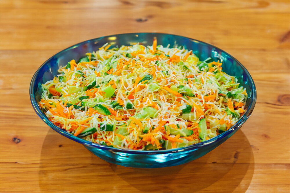 Carrot, Cucumber and Cheese Salad