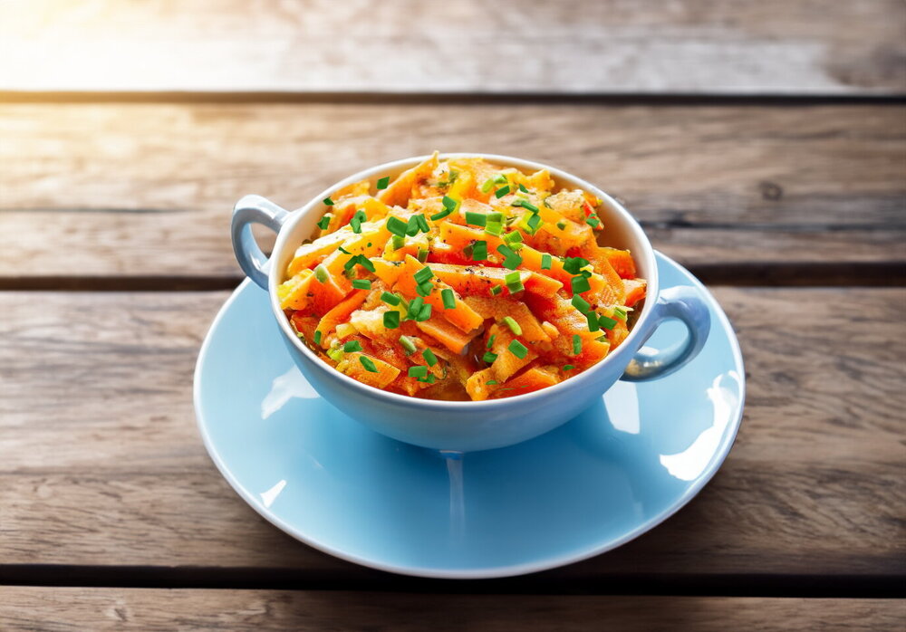 Braised Carrots with Onion in Sour Cream