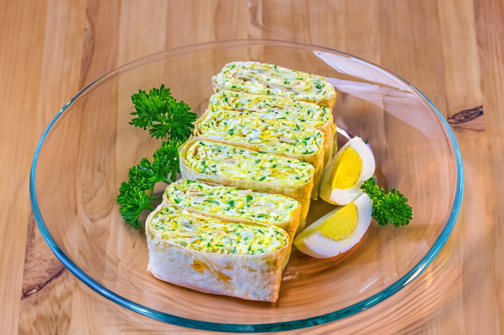 Lavash Roll with Egg and Cheese