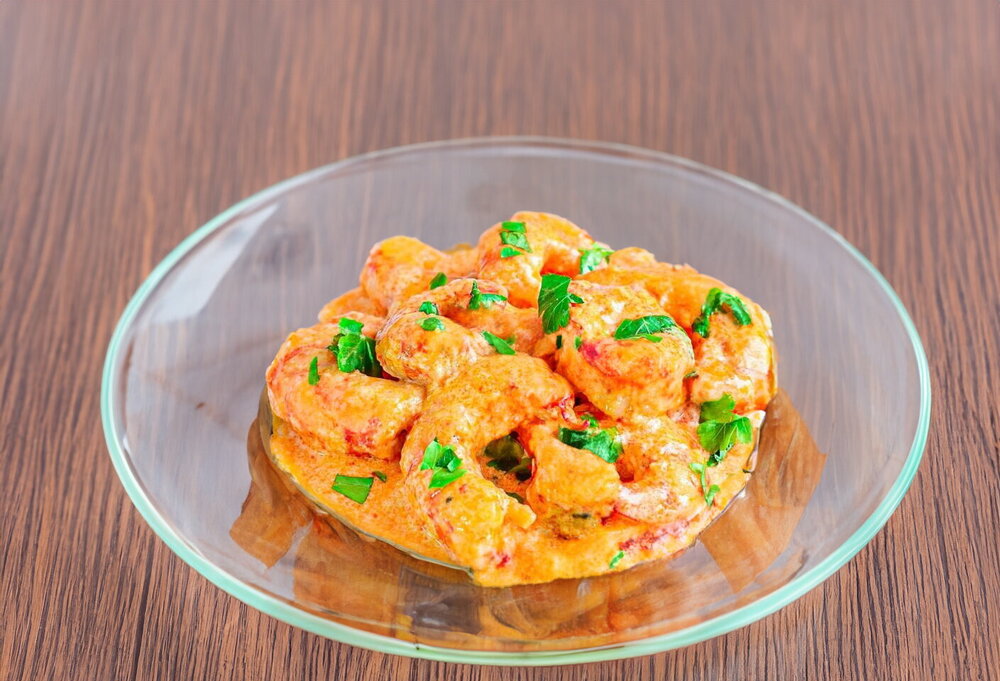 Shrimp in Creamy Garlic Sauce
