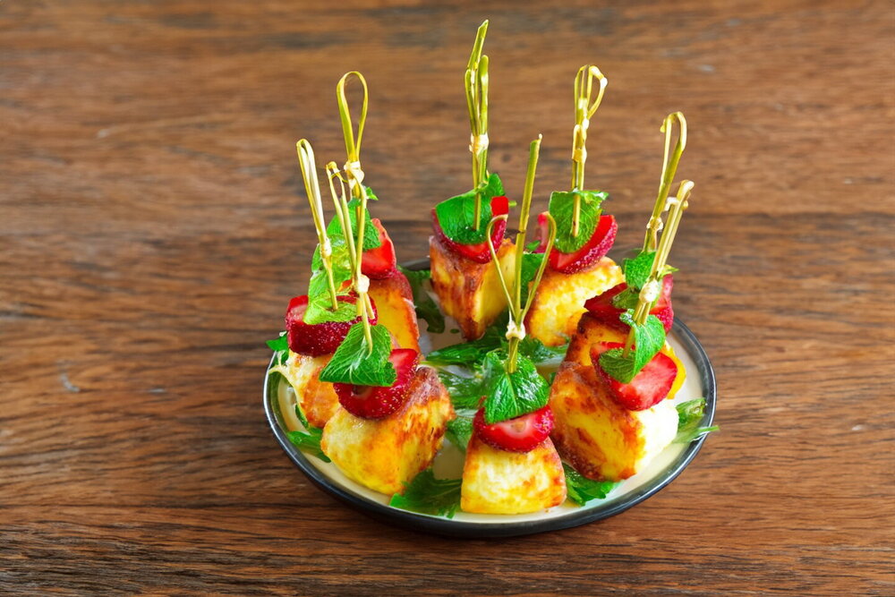 Cheese and Strawberry Skewers