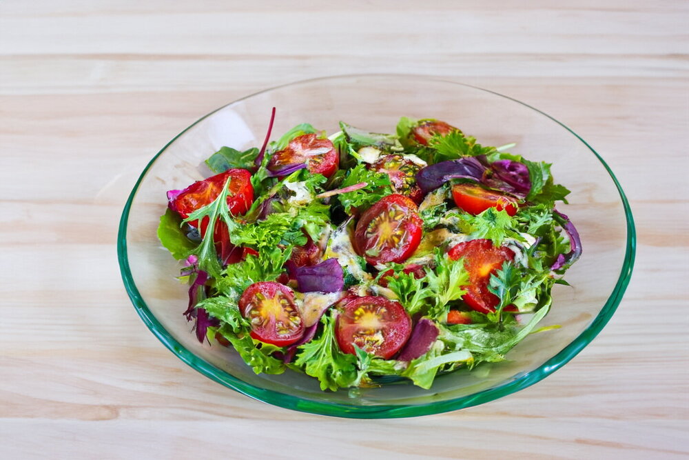 Salad with Pan-Fried Tomatoes