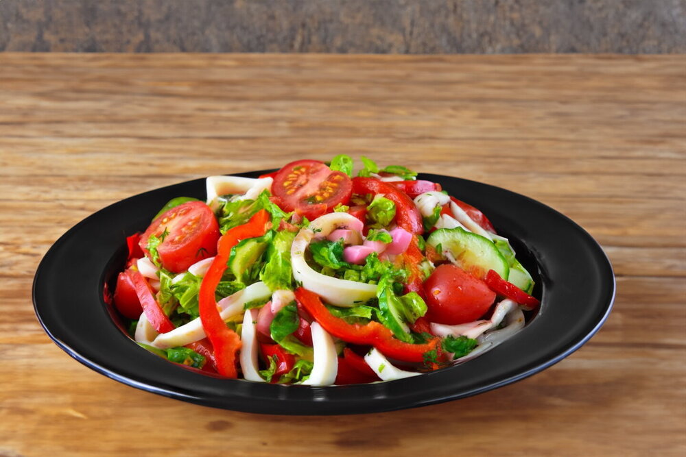 Squid and Vegetable Salad