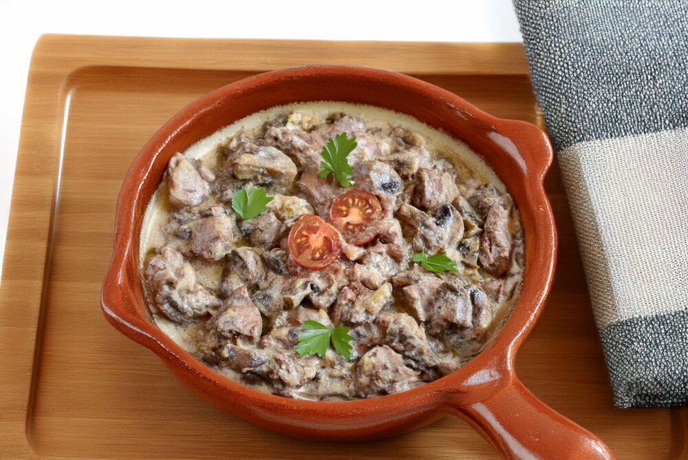 Chicken Liver with Mushrooms