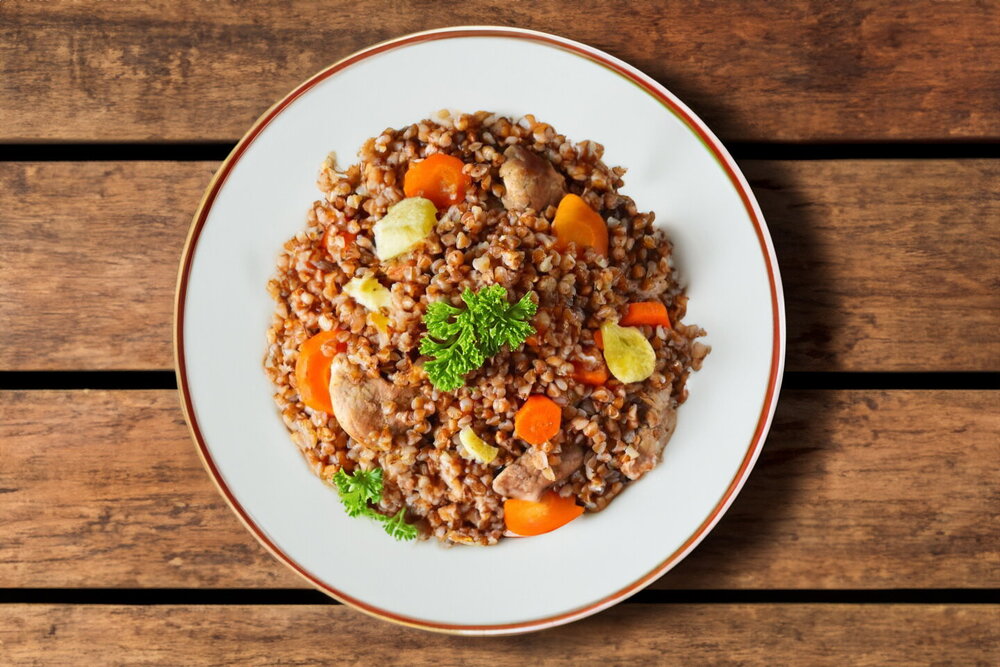 Oven-Baked Buckwheat with Pork