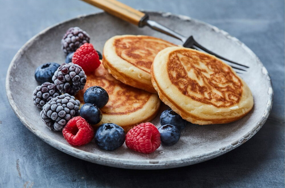 Spiced tahini pancakes