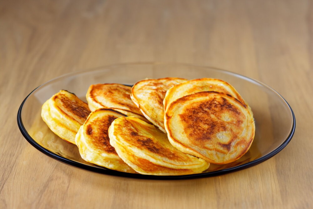 Fluffy Eggless Pancakes with Milk