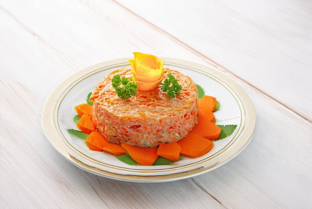 Carrot and Processed Cheese Salad