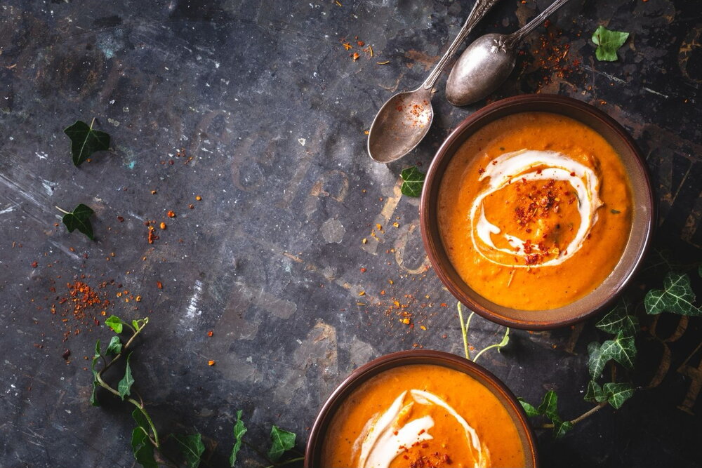 Sweet potato and coconut milk soup