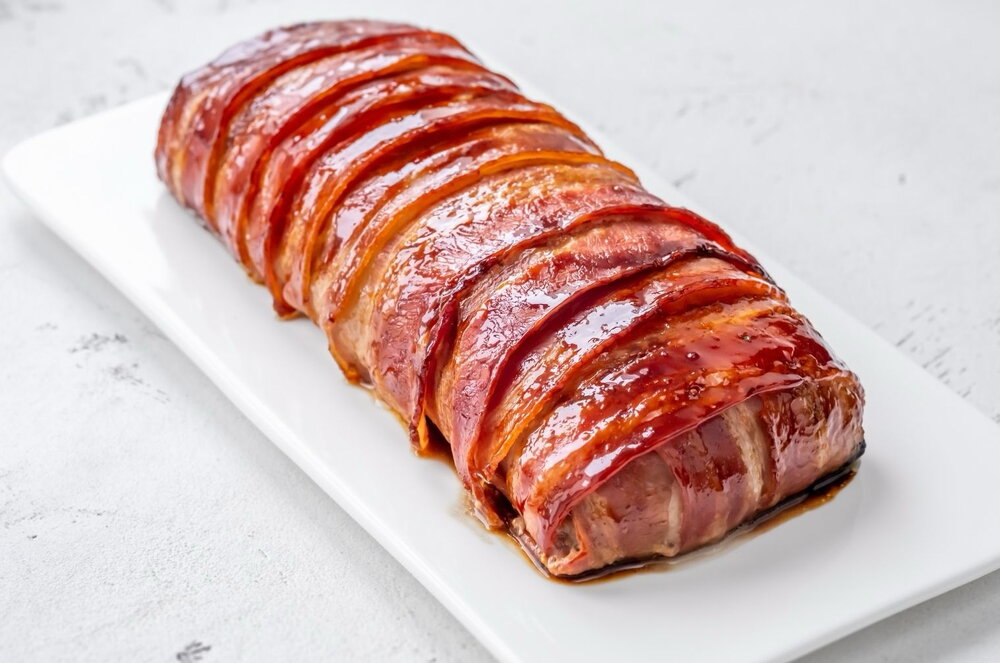 Meatloaf with bacon