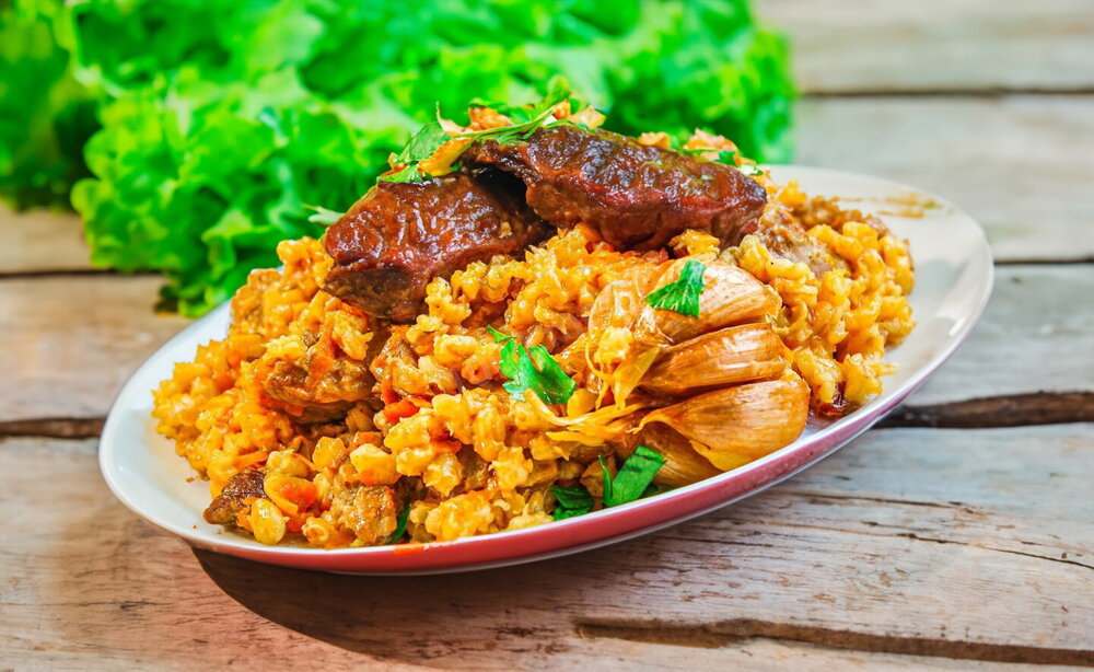 Pearl Barley Pilaf with Meat